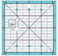 June Tailor Teal & Black 4 1/2" Square Ruler