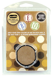 Just-Rite Stampers - Do It Yourself Round Monogram Stamper - C-30 Round 1 3/16" Stamp Pads