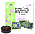 Just Rite Stampers - Harmony Classic Wood Circle Stamper III Stamp Ensemble 3 1/4" Round