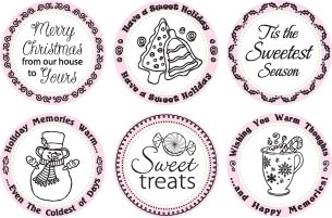 Just Rite Stamps - Do It Yourself - Something Sweet Borders & Centers Round 2-3/8"