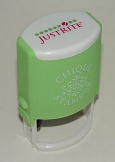 Just-Rite Stampers - Chique Stamper Kit - Oval 1 3/8x 2 1/8" Monogram & More