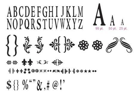 Just-Rite Stampers - Do It Yourself Font Set - Times New Roman Uppercase