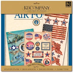 Military Scrap Kit - 12"X12" Layouts - Air Force