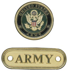 Military Metal Art Metal 2 Piece Set - Army