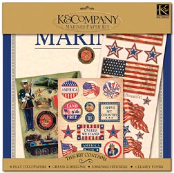 Military Scrap Kit - 12"X12" Layouts - Marines