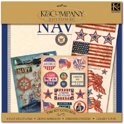 Military Scrap Kit - 12"X12" Layouts - Navy