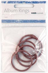 Colored Album Rings Split Metal 1.38" (3.5cm) 5/Pkg - Mocha