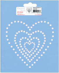 Kandi Corp Hotfix Crystal Style Stencil - Nested Hearts