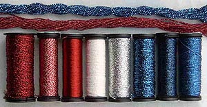 Kreinik Metallic Thread Assortment -Color Effects Collection - Freedom (Red, White & Blue)