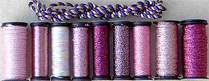 Kreinik Metallic Thread Assortment -Color Effects Collection - Happiness (Pink)