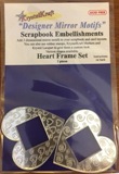 Krystal Kraft "Designer Mirror Motifs" Scrapbook Frame Embellishments - Heart