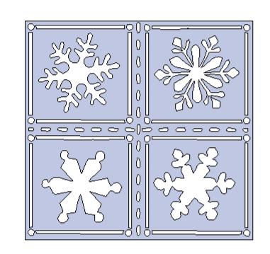 Lasting Impressions Brass Stencil - Snowflakes