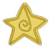 Lasting Impressions Brass Stencil - Curly Star