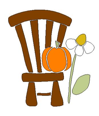 Lasting Impressions Brass Stencil - Chair with Pumpkin