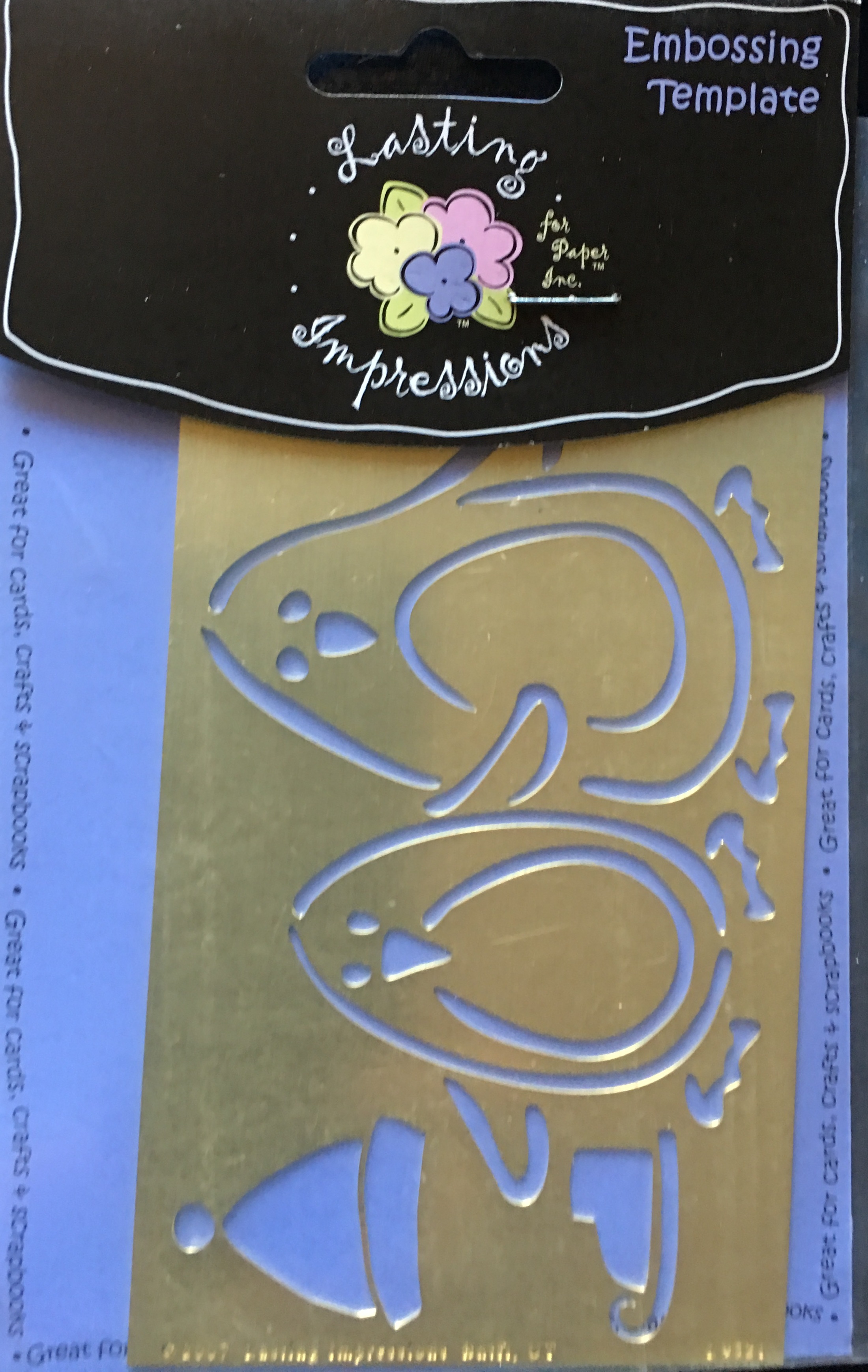 Lasting Impressions Brass Stencil - Penguins