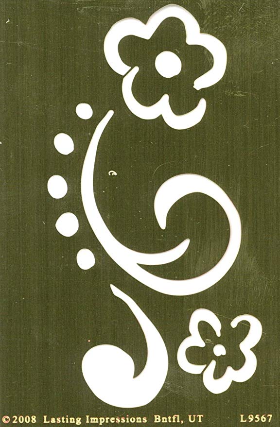 Lasting Impressions Brass Stencil - Fancy Flowers