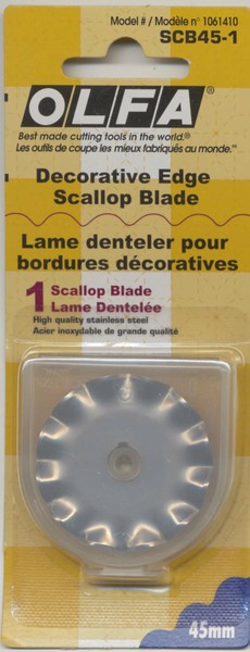 Olfa 45mm Rotary Cutter Decorative Blade - Scallop