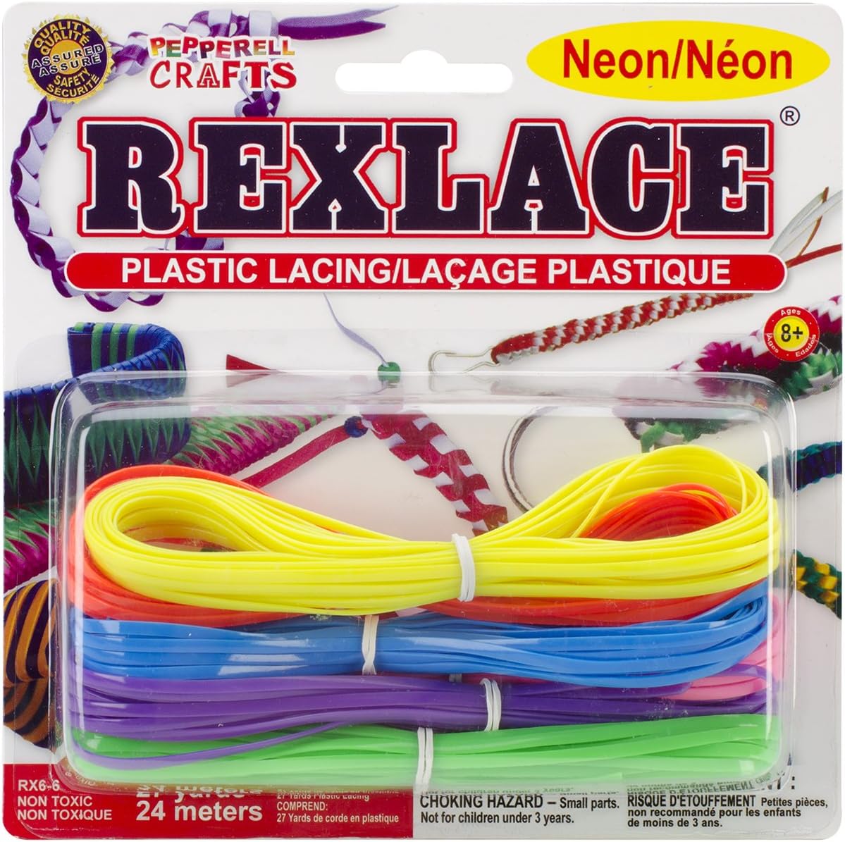 Pepperell Rexlace Plastic Lacing 27yd - Neon