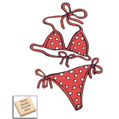 Rubber Stampede Wood Stamp Teeny Weeeny Bikini