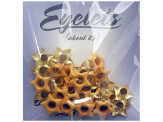 ScrapArts Eyelets 3/16 Star 25 pc - Cantalope