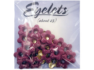 ScrapArts Eyelets 3/16 Flower 25 pc - Rosie Pink