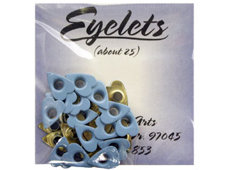 ScrapArts Eyelets 3/16 Heart 25 pc - Baby Blue