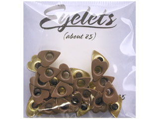 ScrapArts Eyelets 3/16 Heart 25 pc - Bear Brown