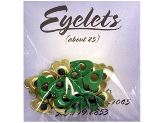 ScrapArts Eyelets 3/16 Heart 25 pc - Grassland