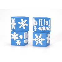 Scrappy Cat Foam Stamp Cube - Let it Snow