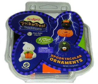 Sculpey Trick or Treat Traditions - Spooktacular - 3 Ornaments