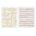 Sizzix - Texture Fades Embossing Folders - Tim Holtz - Postcard & Sheet Music