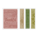 Sizzix - Texture Fades Embossing Folders - Tim Holtz - Thankful Background & Borders Set