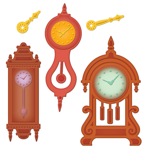 Spellbinders Die - Nestabilities - Retro Mod Clocks