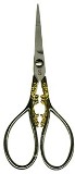 Sullivans 4" Silver and Gold Teardrop Handle Heirloom Embroidery Scissors