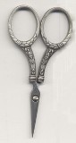 Sullivans 4" Pewter Round Handle Heirloom Embroidery Scissors