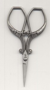 Sullivans Antique Silver Square Handle Heirloom Embroidery Scissors