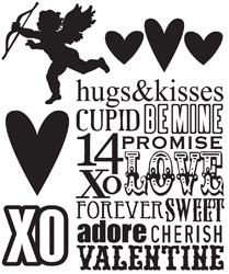 Tim Holtz Stamps - Valentine Silhouette