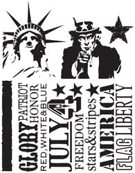 Tim Holtz Stamps - American Silhouette