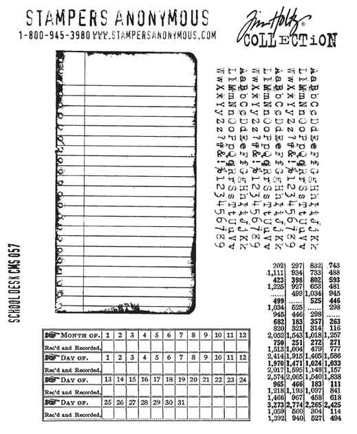 Tim Holtz Stamps - School Desk