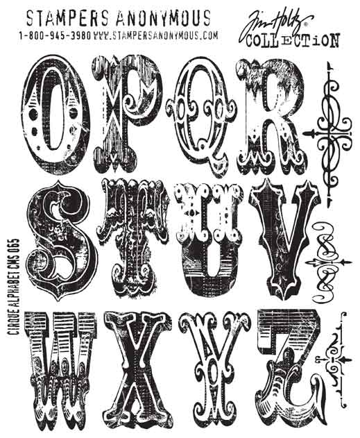 Tim Holtz Stamps - Cirque Alphabet