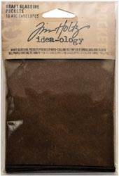 Tim Holtz Idea-Ology ATC Glassine Pocket Envelopes 10/Pkg Dark Kraft