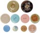 Tim Holtz Idea-Ology Accoutrements 10/Pkg - Shabby Buttons