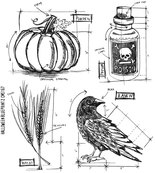 Tim Holtz Stamps - Halloween Blueprint 2