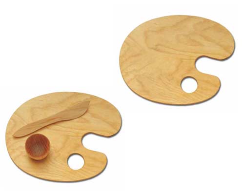 Tree Spirit Palette Serving Board with Condimate Cup & Spreader