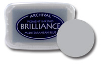 Tsukineko Brilliance Large Craft Stamp Pad Moonlight White