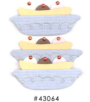 Westrim Paper Bliss Button Embellishment Banana Splits 3