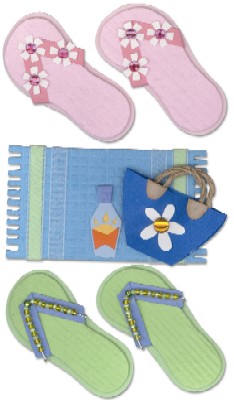 Westrim Paper Bliss Embellishment - Flip Flops