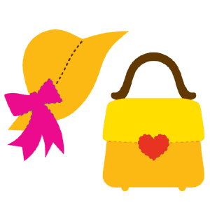 Zip'eSlim Die - Sun Hat & Heart Clasp Handbag