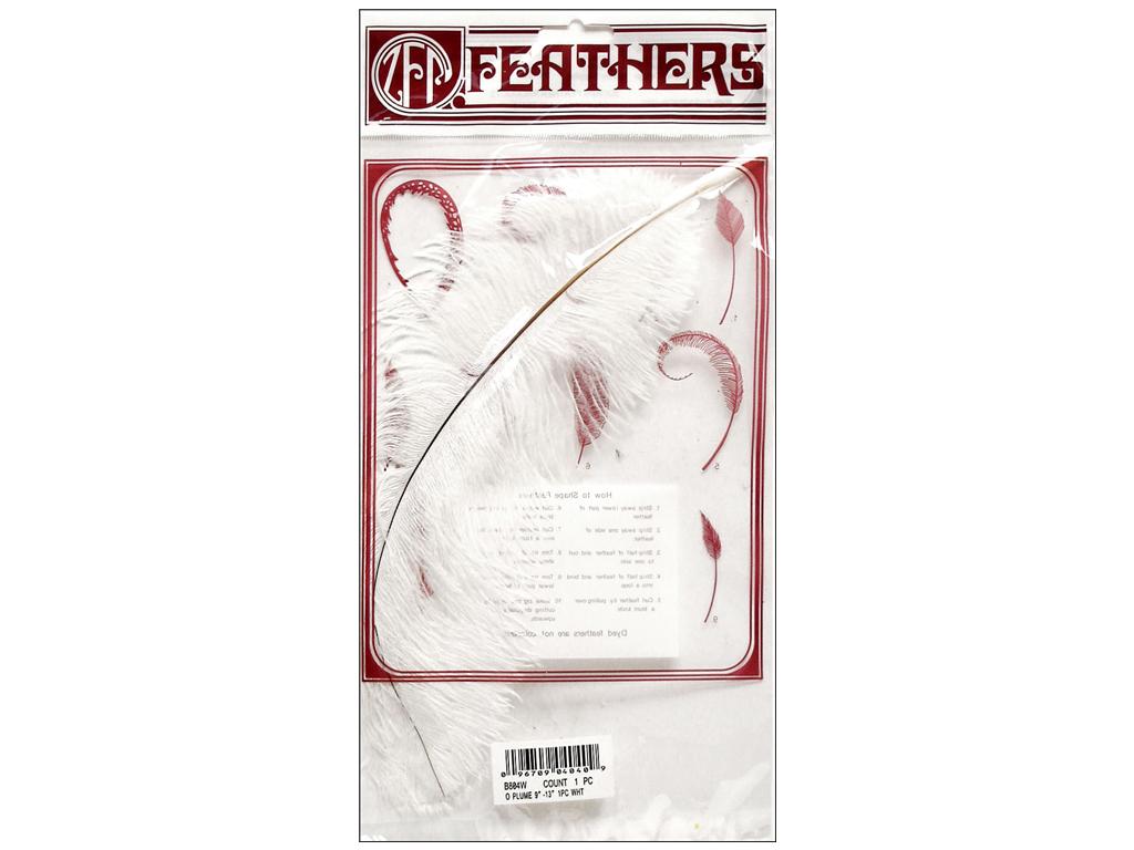 Zucker Feather Ostrich Drab 11-13" White